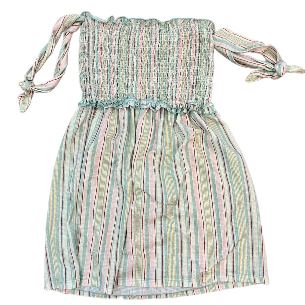 Women’s Striped & Smocked Dress (Medium)